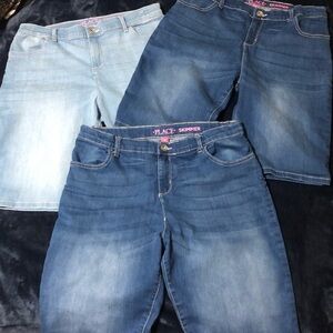 The Children's Place Blue Denim Shorts Trio